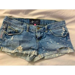 PINK jean shorts